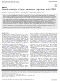 Cover page: Neural correlates of anger expression in patients with PTSD