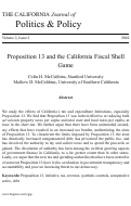 Cover page: Proposition 13 and The California Fiscal Shell Game