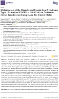 Cover page: Distribution of the Warmblood Fragile Foal Syndrome Type 1 Mutation (PLOD1 c.2032G&gt;A) in Different Horse Breeds from Europe and the United States