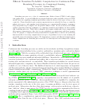 Cover page: Efficient Transition Probability Computation for Continuous-Time Branching Processes via Compressed Sensing.