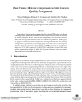 Cover page: Dual Frame Motion Compensation with Uneven Quality Assignment