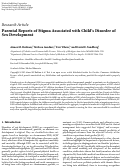 Cover page: Parental Reports of Stigma Associated with Childs Disorder of Sex Development.