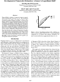 Cover page: Development of Numerosity Estimation: A Linear to Logarithmic Shift?