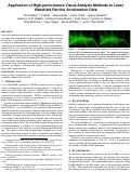 Cover page: Application of High-performance Visual Analysis Methods to Laser Wakefield Particle Acceleration Data