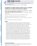 Cover page: Longitudinal Associations Between Negative Urgency, Symptoms of Depression, Cannabis and Alcohol Use in Veterans