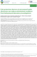 Cover page: Fish-protection devices at unscreened water diversions can reduce entrainment: evidence from behavioural laboratory investigations