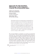 Cover page: Issues in the Use of the Event Study Methodology: A Critical Analysis of Corporate Social Responsibility Studies