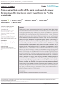 Cover page: A biogeographical profile of the sand cockroach Arenivaga floridensis and its bearing on origin hypotheses for Florida scrub biota