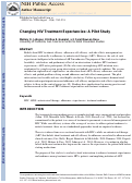 Cover page: Changing HIV treatment expectancies: a pilot study