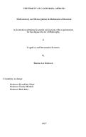 Cover page: Math Anxiety And Metacognition in Mathematics Education