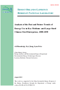 Cover page: Analysis of the Past and Future Trends of Energy Use in Key Medium- and Large-Sized Chinese Steel Enterprises, 2000-2030