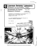 Cover page: A 1-2 GeV SYNCHROTRON RADIATION FACILITY AT LAWRENCE BERKELEY LABORATORY