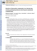Cover page: Selection of intervention components in an internet stop smoking participant preference trial: beyond randomized controlled trials.