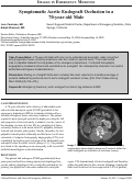 Cover page: Symptomatic Aortic Endograft Occlusion in a 70-year-old Male