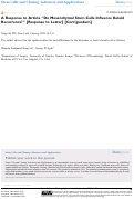 Cover page: A Response to Article “Do Mesenchymal Stem Cells Influence Keloid Recurrence?” [Response to Letter] [Corrigendum]