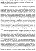Cover page of Book Review: <em>Strategies of Segregation: Race, Residence, and the Struggle for Educational Equality</em>