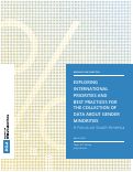Cover page: Exploring International Priorities and Best Practices for the Collection of Data about Gender Minorities A focus on South America