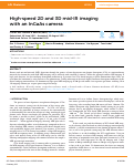 Cover page: High-speed 2D and 3D mid-IR imaging with an InGaAs camera