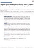 Cover page: Treatment of male stress urinary incontinence at time of inflatable penile prosthesis placement a review of contemporary literature.