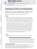 Cover page: Using emotion as information in future-oriented cognition: Individual differences in the context of state negative affect