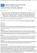 Cover page: Recruitment and Retention of Pregnant Women for a Behavioral Intervention: Lessons from the Maternal Adiposity, Metabolism, and Stress (MAMAS) Study