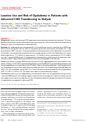 Cover page: Laxative Use and Risk of Dyskalemia in Patients with Advanced CKD Transitioning to Dialysis