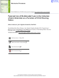 Cover page: Parental Use of Multimodal Cues in the Initiation of Joint Attention as a Function of Child Hearing Status