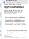 Cover page: Early cumulative risk and outcomes in adolescence and adulthood: The role of executive function and behavioral regulation.