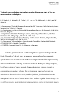 Cover page: Volcanic gas workshop fosters international focus on state of the art measurement techniques