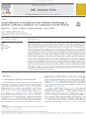 Cover page: Gender differences in the pathways from childhood disadvantage to metabolic syndrome in adulthood: An examination of health lifestyles