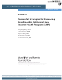 Cover page: Successful Strategies for Increasing Enrollment in California’s Low Income Health Program (LIHP)