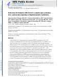 Cover page: Outcomes for patients with chronic lymphocytic leukemia and acute leukemia or myelodysplastic syndrome