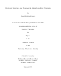 Cover page: Electronic Structure and Transport in Solids from First Principles