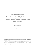 Cover page: Long-Horizon Regressions: Theoretical Results and Applications to the Expected Returns/Dividend Yields and Fisher Effect Relations
