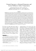 Cover page: Prenatal Exposure to Maternal Depression and Cortisol Influences Infant Temperament