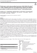 Cover page: Performance and acute procedural outcomes of the EnSite Precision™ cardiac mapping system for electrophysiology mapping and ablation procedures: results from the EnSite Precision™ observational study