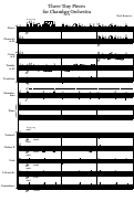 Cover page: Three Tiny Pieces for Chamber Orchestra