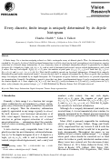 Cover page: Every discrete, finite image is uniquely determined by its dipole histogram