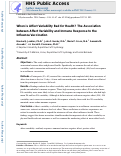 Cover page: When is affect variability bad for health? The association between affect variability and immune response to the influenza vaccination