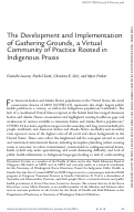 Cover page: The Development and Implementation of Gathering Grounds, a Virtual Community of Practice Rooted in Indigenous Praxis