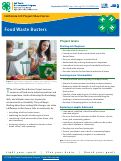 Cover page of 4-H Project Sheet: Food Waste Busters