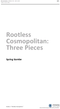 Cover page: Rootless Cosmopolitan: Three Pieces