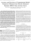 Cover page: Accuracy and precision of compartmental model parameters obtained from directly estimated dynamic SPECT time-activity curves