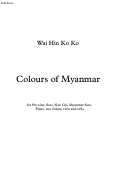 Cover page: Colours of Myanmar