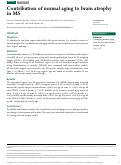 Cover page: Contribution of normal aging to brain atrophy in MS