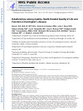 Cover page: Relationships Among Apathy, Health-Related Quality of Life, and Function in Huntingtons Disease.