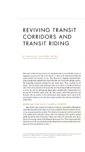 Cover page: Reviving Transit Corridors and Transit Riding