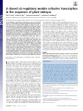 Cover page: A shared cis-regulatory module activates transcription in the suspensor of plant embryos