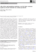 Cover page: Allee effects and population regulation: a test for biotic resistance against an invasive leafroller by resident parasitoids