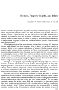Cover page: Women, Property Rights, and Islam